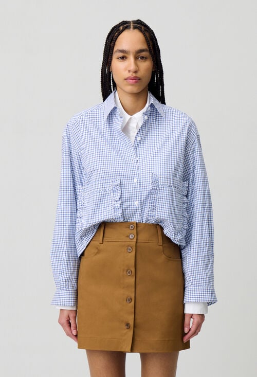 Claudie Jupe Courte à Boutons Pour Femme