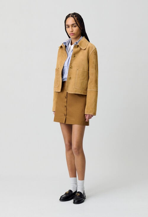 claudie Jupe courte à boutons pour femme