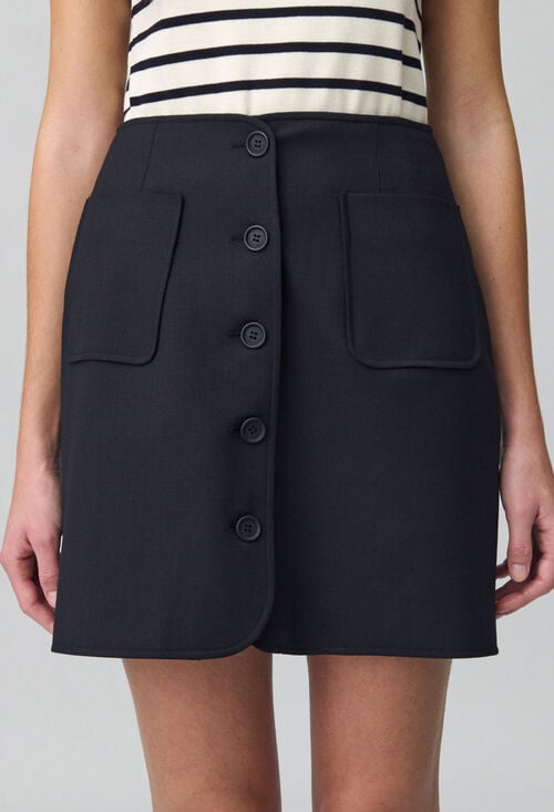 claudie Jupe courte boutonnée pour femme