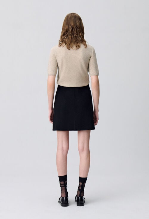 Claudie Jupe Courte Droite Pour Femme