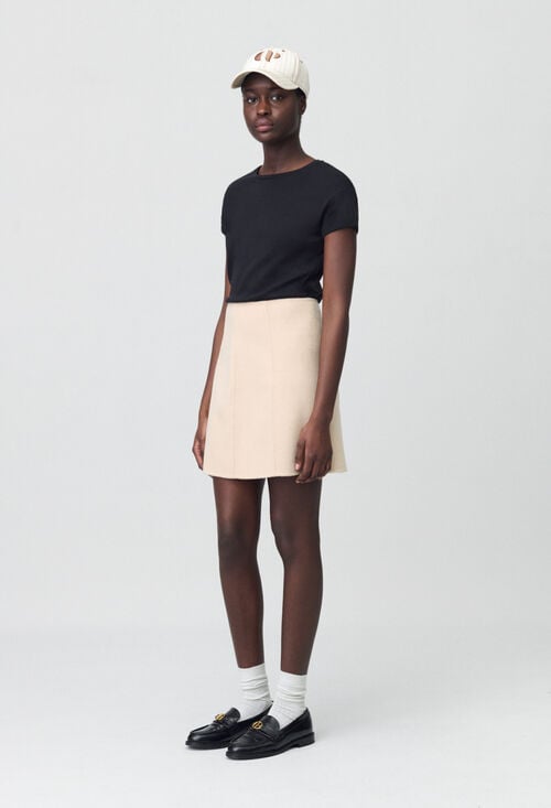 Claudie Jupe Courte Droite Pour Femme