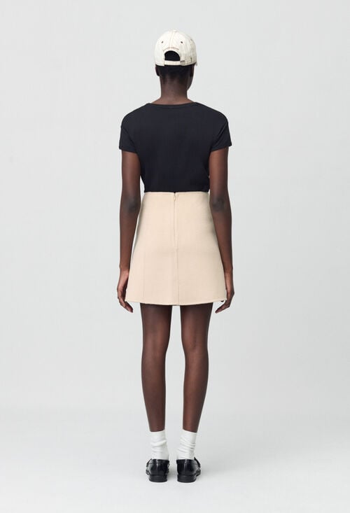 Claudie Jupe Courte Droite Pour Femme
