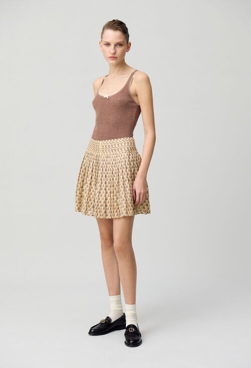 Claudie Jupe Courte Imprimée Pour Femme