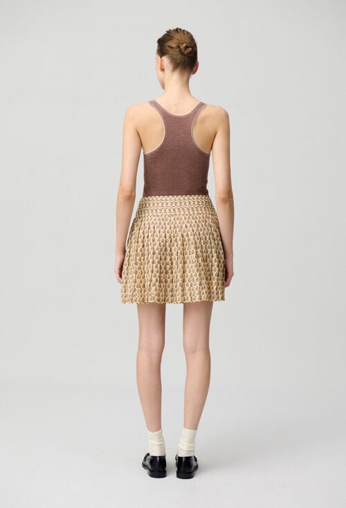 Claudie Jupe Courte Imprimée Pour Femme