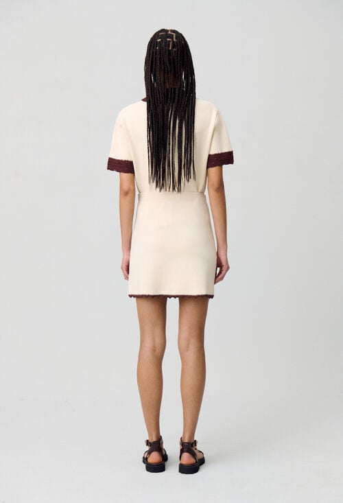 Claudie Jupe Courte Maille Fine Pour Femme