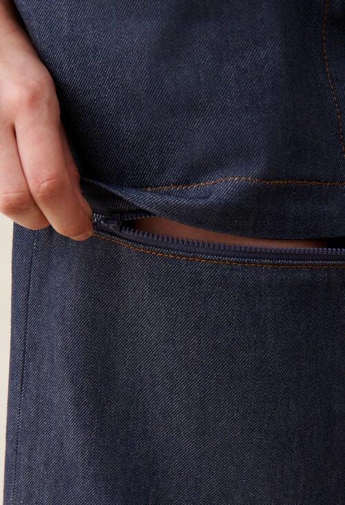 Claudie Jupe Denim Zippée Modulable Pour Femme