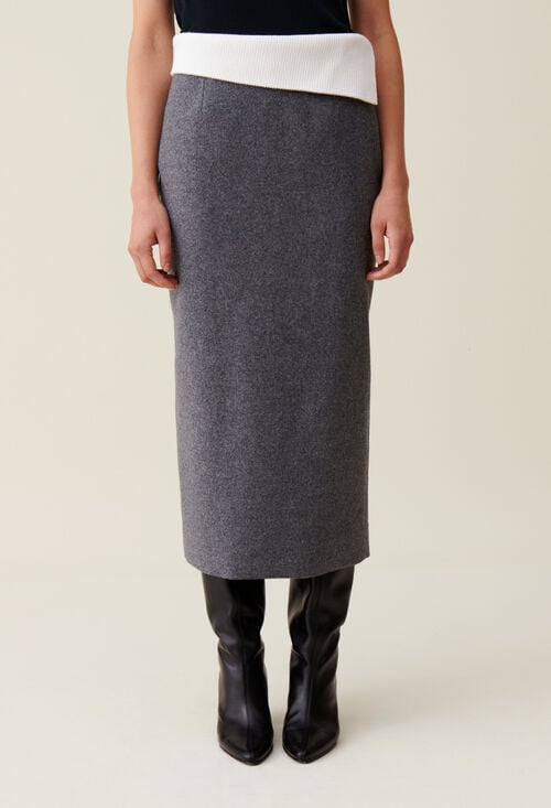 claudie Jupe droite gris pour femme