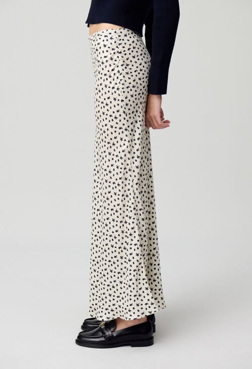 Claudie Jupe Fluide Imprimé Fleurs Pour Femme