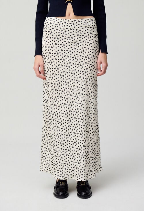 claudie Jupe fluide imprimé fleurs pour femme