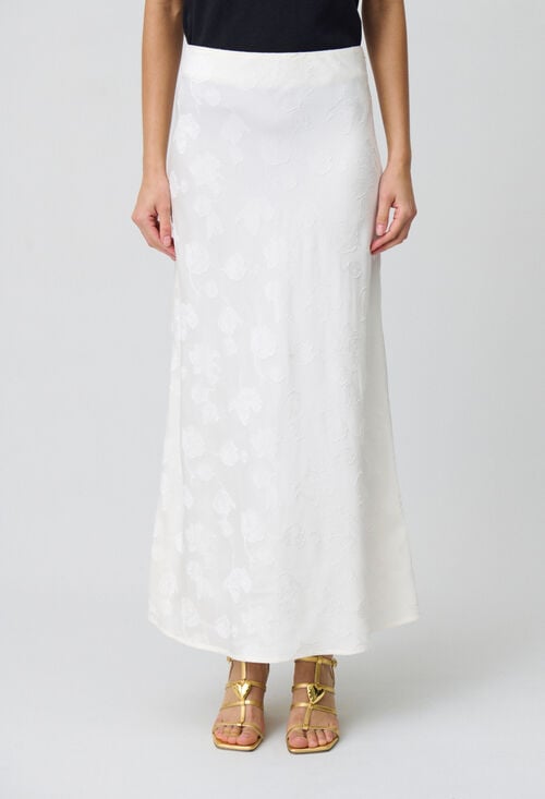 Claudie Jupe Fluide Mi-longue Satinée Pour Femme