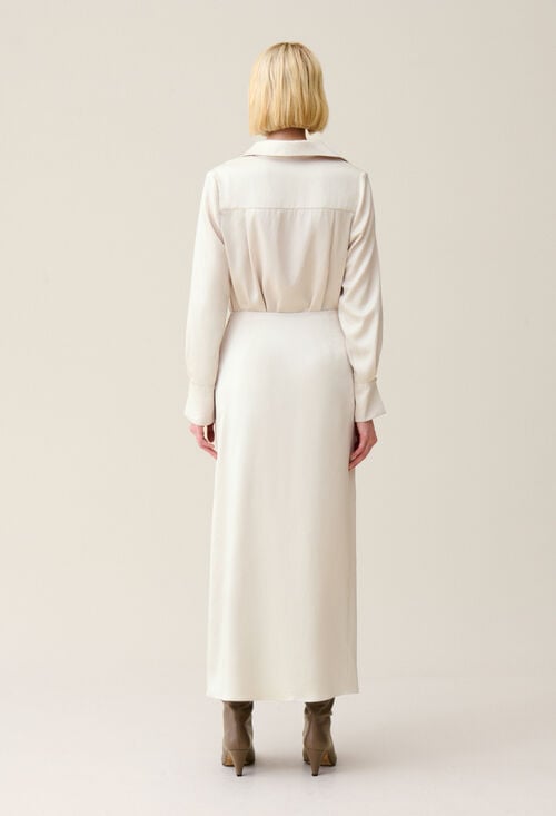 Claudie Jupe Longue Fluide à Pinces Pour Femme