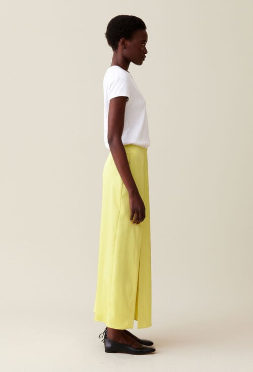 Claudie Jupe Longue Fluide à Pinces Pour Femme