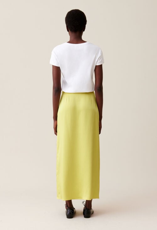 Claudie Jupe Longue Fluide à Pinces Pour Femme