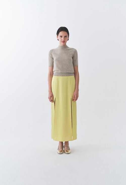 Claudie Jupe Longue Fluide à Pinces Pour Femme