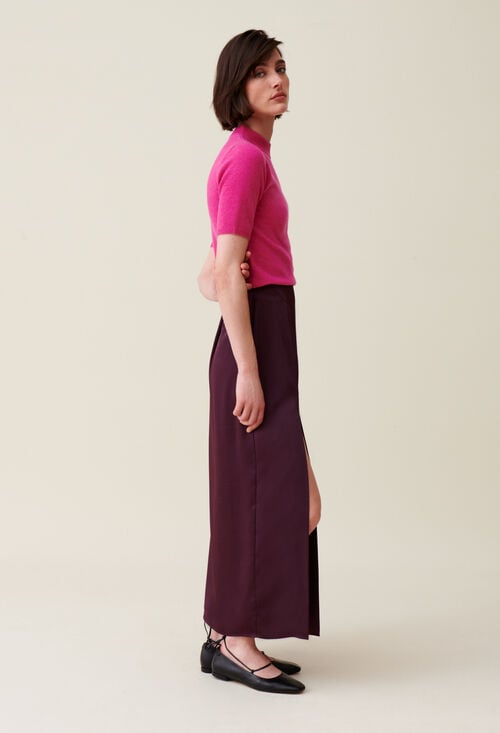 Claudie Jupe Longue Fluide à Pinces Pour Femme