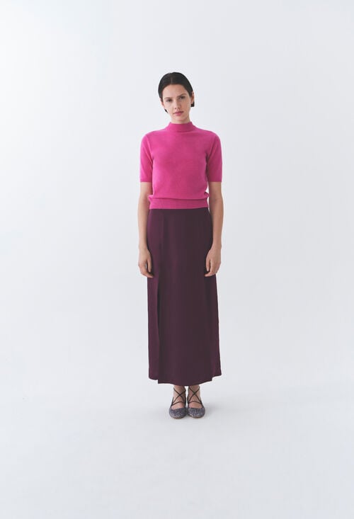 Claudie Jupe Longue Fluide à Pinces Pour Femme