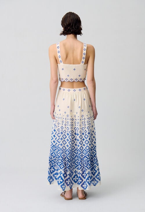 Claudie Jupe Longue Provençale Pour Femme