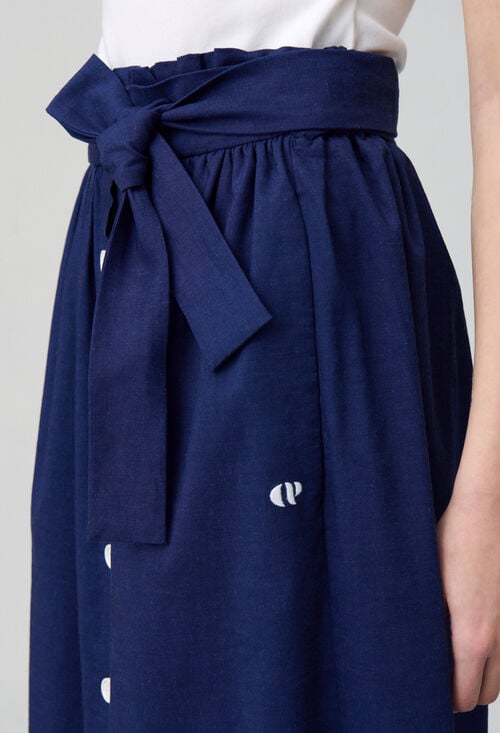 Claudie Jupe Mi-longue à Boutons Pour Femme