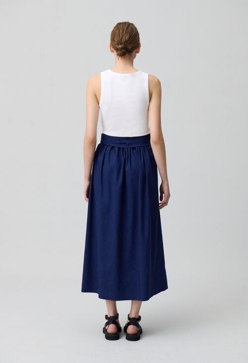 Claudie Jupe Mi-longue à Boutons Pour Femme