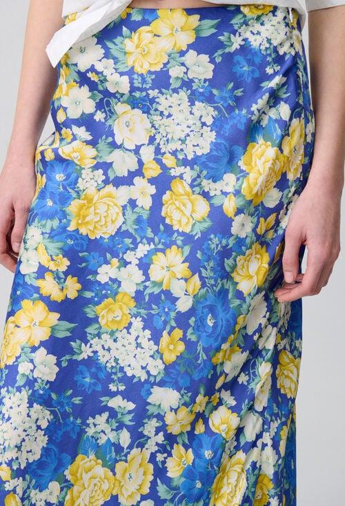 Claudie Jupe Mi-longue à Fleurs Pour Femme