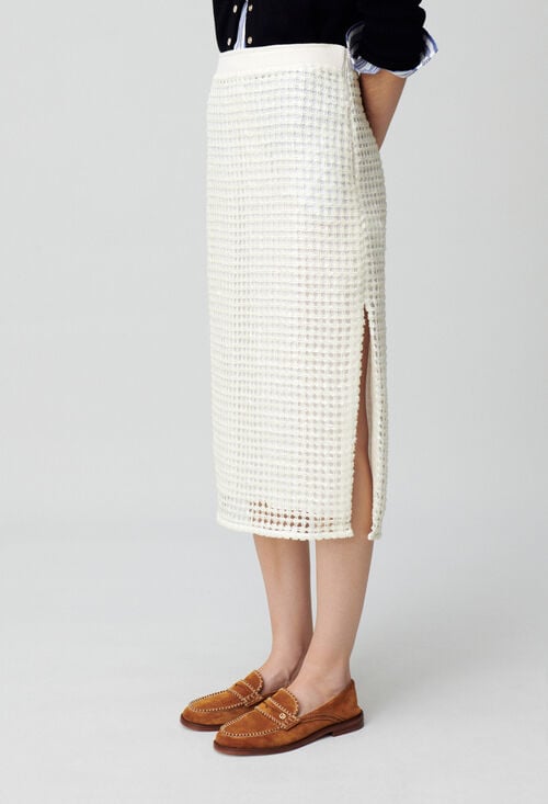 claudie Jupe mi-longue crochet pour femme