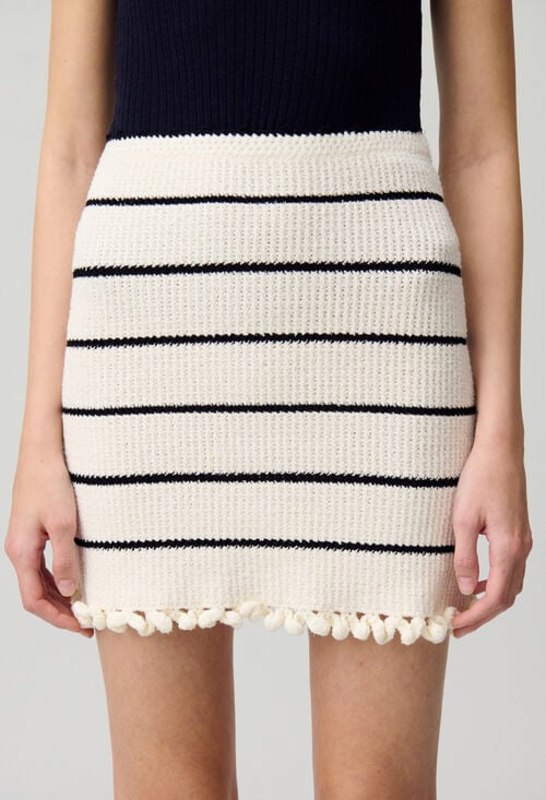 claudie Jupe rayures maille fine pour femme