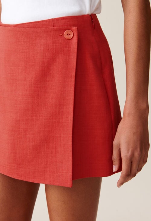 claudie Jupe-short portefeuille pour femme
