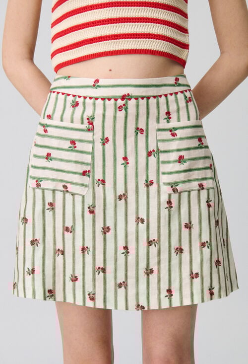 Claudie Jupe Trapèze Courte Pour Femme