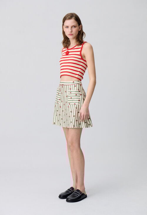 claudie Jupe trapèze courte pour femme