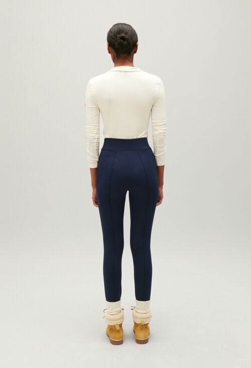 Claudie Legging Fuseau Maille Marine Pour Femme