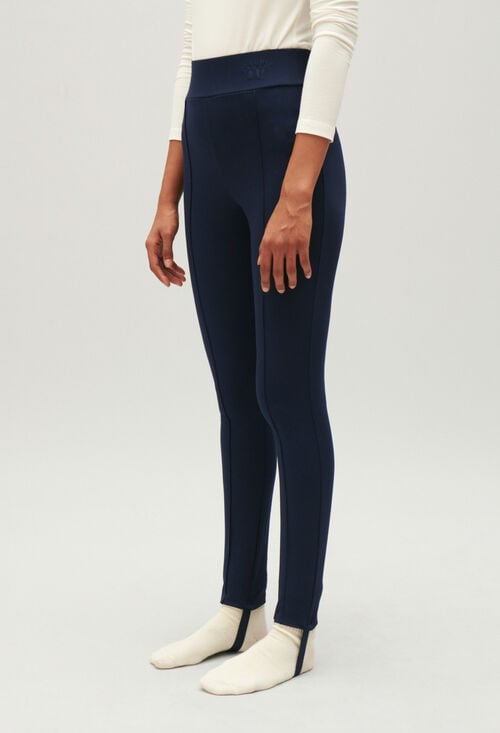 Claudie Legging Fuseau Maille Marine Pour Femme