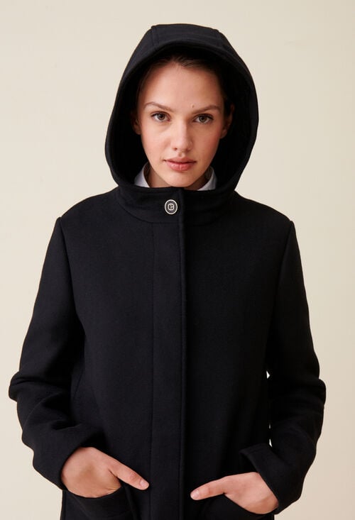 claudie Manteau capuche noir pour femme