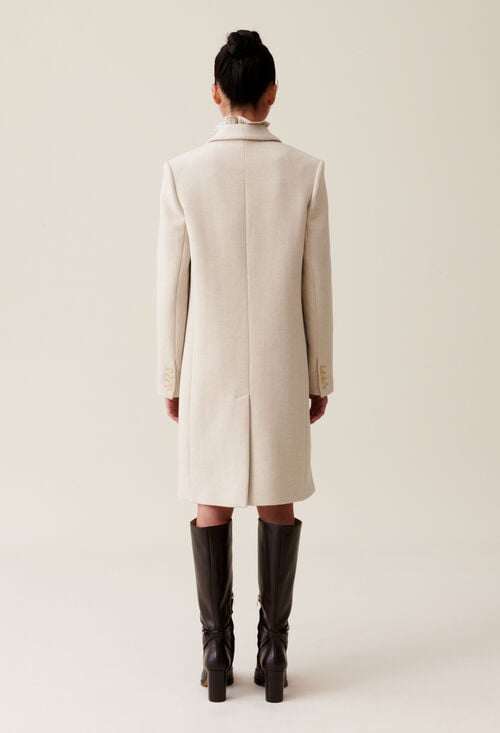 Claudie Manteau Classique Droit Mi-long Pour Femme