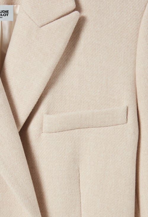 Claudie Manteau Classique Droit Mi-long Pour Femme