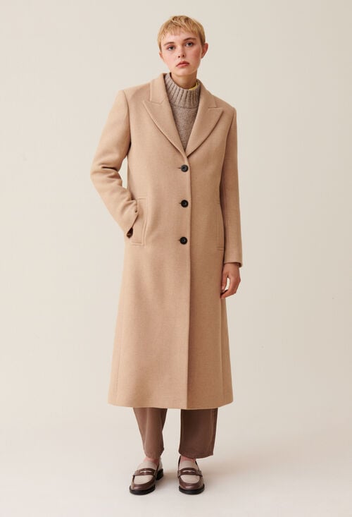 Claudie Manteau Droit Mi-long Pour Femme