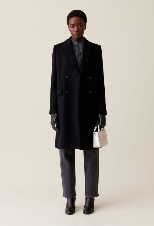 claudie Manteau droit mi-long pour femme