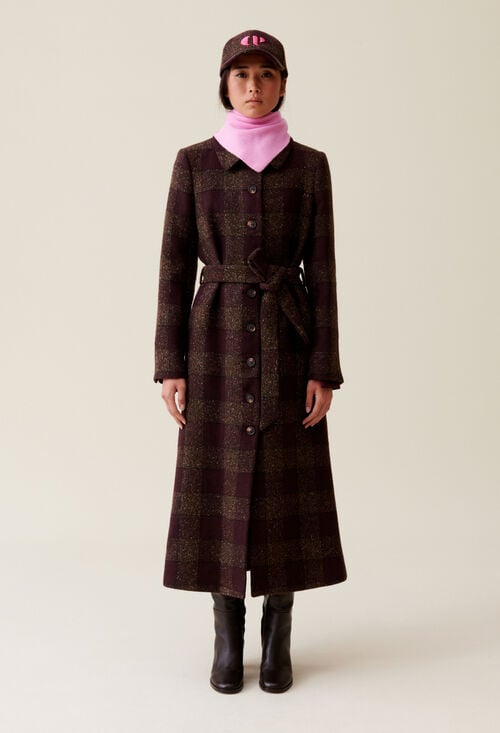 claudie Manteau laine mélangée pour femme