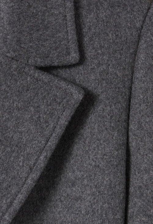 Claudie Manteau Long Ceinture Gris Pour Femme