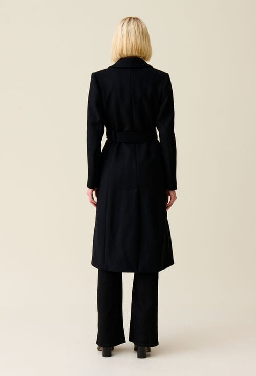 Claudie Manteau Long Ceinture Pour Femme