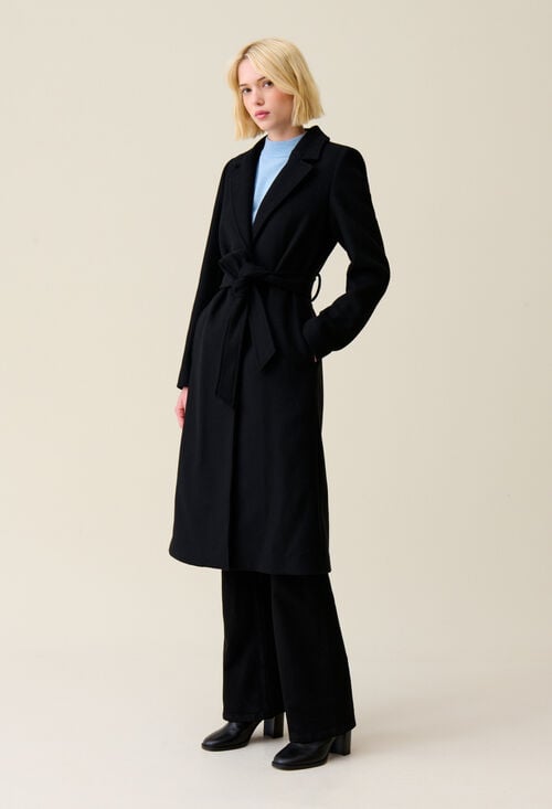 claudie Manteau long ceinture pour femme