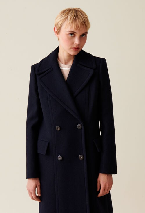 Claudie Manteau Long Croisé Pour Femme