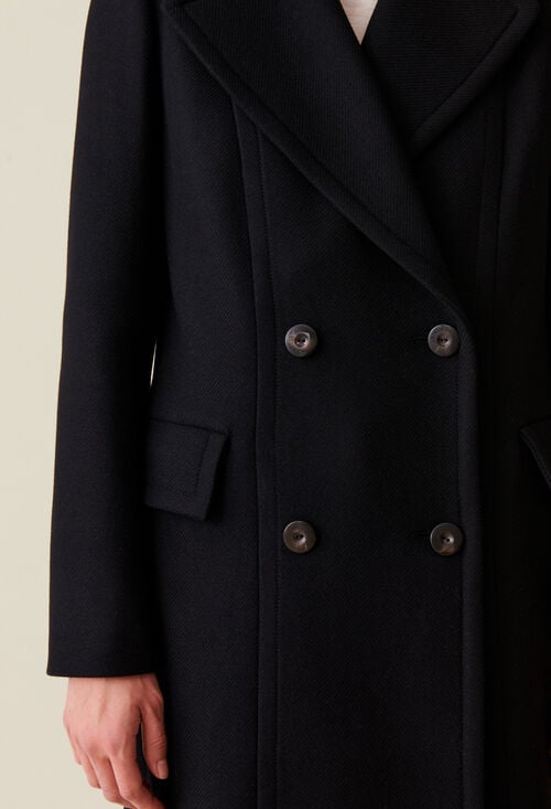 Claudie Manteau Long Croisé Pour Femme