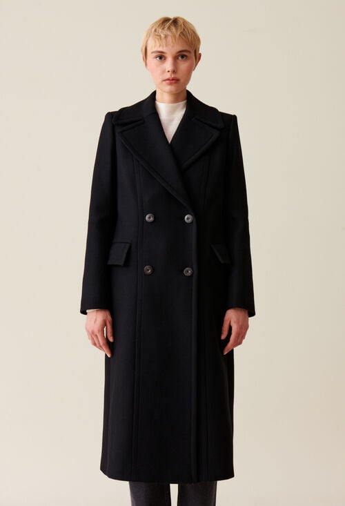 Claudie Manteau Long Croisé Pour Femme