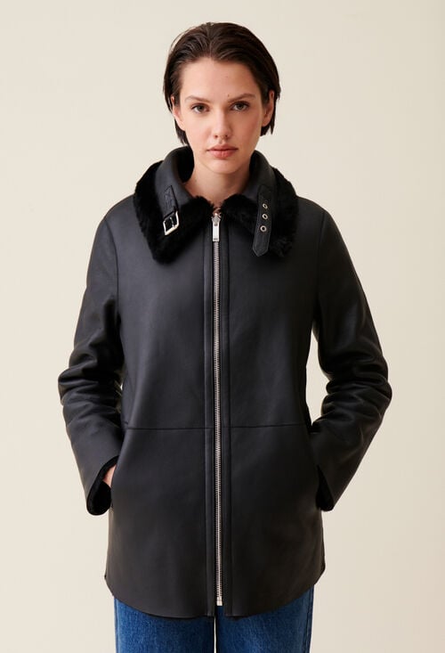 claudie Manteau zippé réversible pour femme