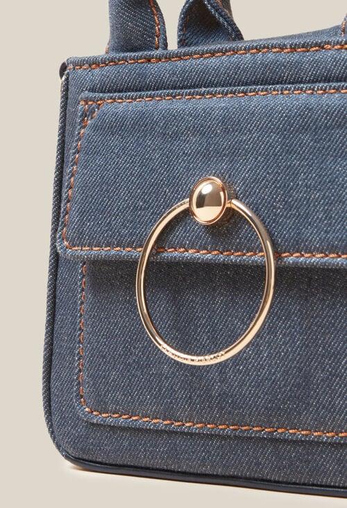 Claudie Mini Sac Anouck Denim Chaîne Pour Femme