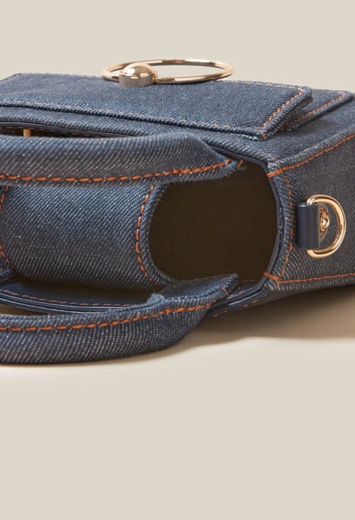 Claudie Mini Sac Anouck Denim Chaîne Pour Femme