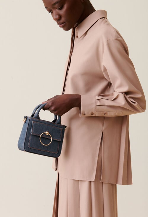 claudie Mini sac Anouck denim chaîne pour femme