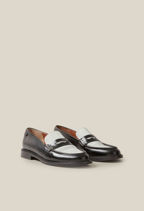Claudie Mocassins Cuir Bicolore Pour Femme