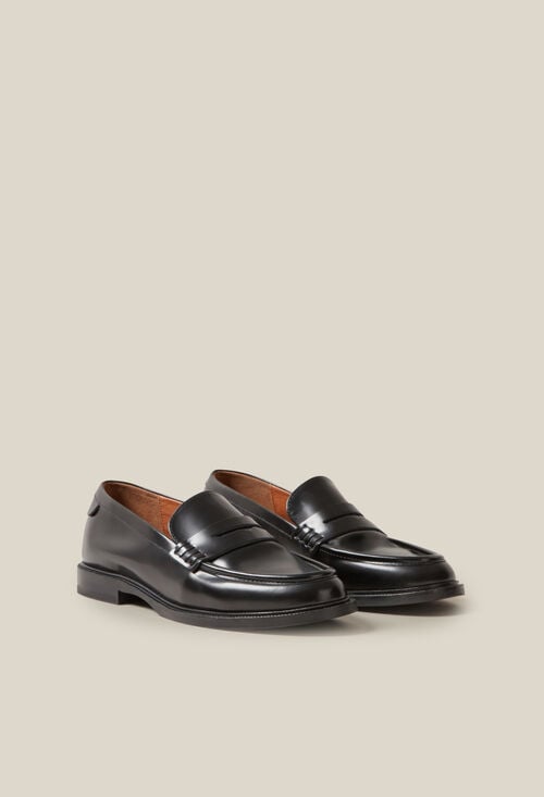 Claudie Mocassins Cuir Noir Pour Femme