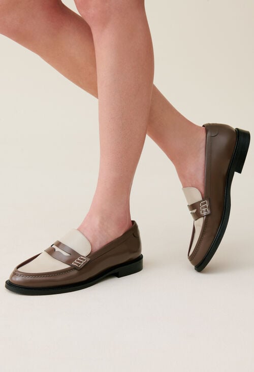 claudie Mocassins vernis bicolores pour femme